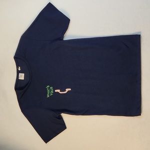 Vintage That Knit By Block Women's Short Sleeve Top Navy Blue Size Medium